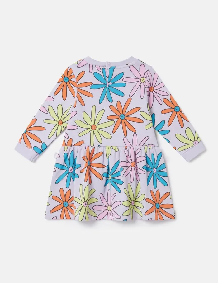 Kids Flower Print LongSleeve Dress Multicolor Lilac Stella McCartney Baby Girls Kids Flower Print LongSleeve Dress Multicolor Lilac Stella McCartney Baby Girls