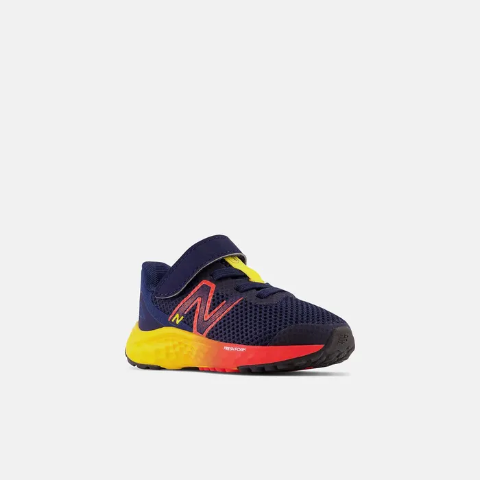 Kids Fresh Foam Arishi V4 Bungee Lace With Top Strap Team Navy With Electric Red And Egg Yolk New Balance Size 0 8211 10