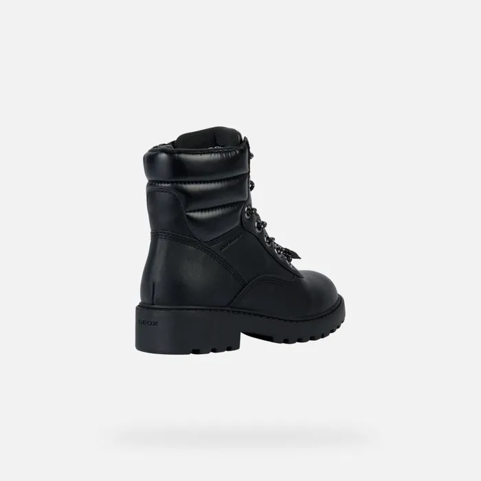 Kids Geox Ankle Boots CASEY B ABX B Waterproof Boots Black Junior Girl Geox Black