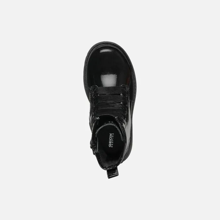 Kids Geox Ankle Boots SHAYLAX GIRL Black Ankle Boots With Laces Black