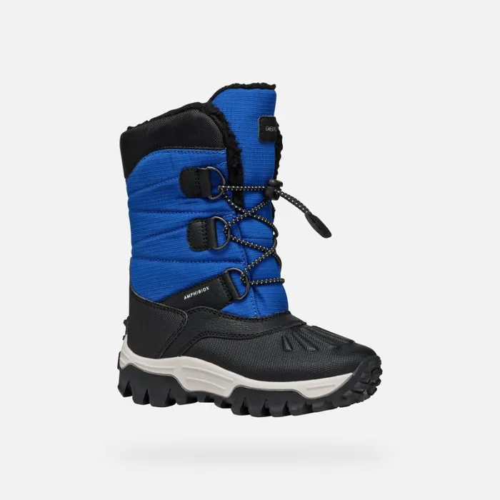 Kids Geox Boots HIMALAYA ABX JUNIOR RoyalBlack Waterproof Boots Royalblack