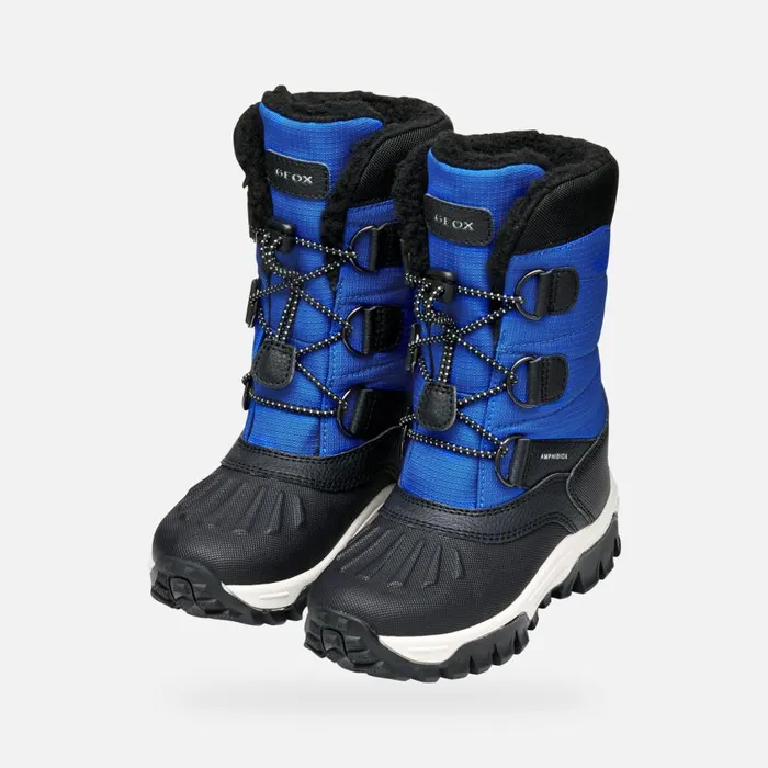 Kids Geox Boots HIMALAYA ABX JUNIOR RoyalBlack Waterproof Boots Royalblack