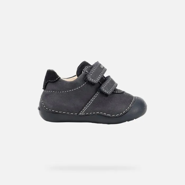 Kids Geox First Steps TUTIM Sneakers With Straps Navy Baby Geox Navy