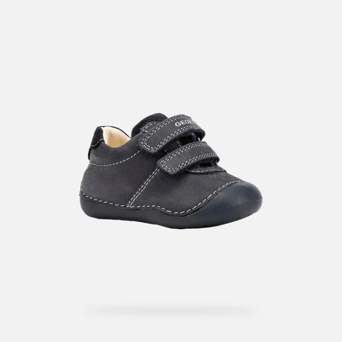Kids Geox First Steps TUTIM Sneakers With Straps Navy Baby Geox Navy