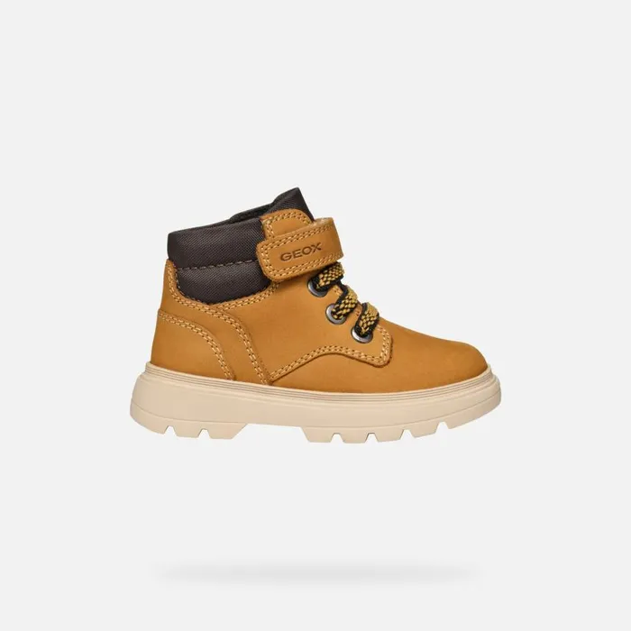 Kids Geox MidCalf Boots KIDDARTAH TODDLER BOY Dark Yellow Mid Calf Boots Dark Yellow