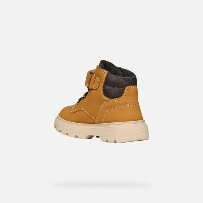 Kids Geox MidCalf Boots KIDDARTAH TODDLER BOY Dark Yellow Mid Calf Boots Dark Yellow