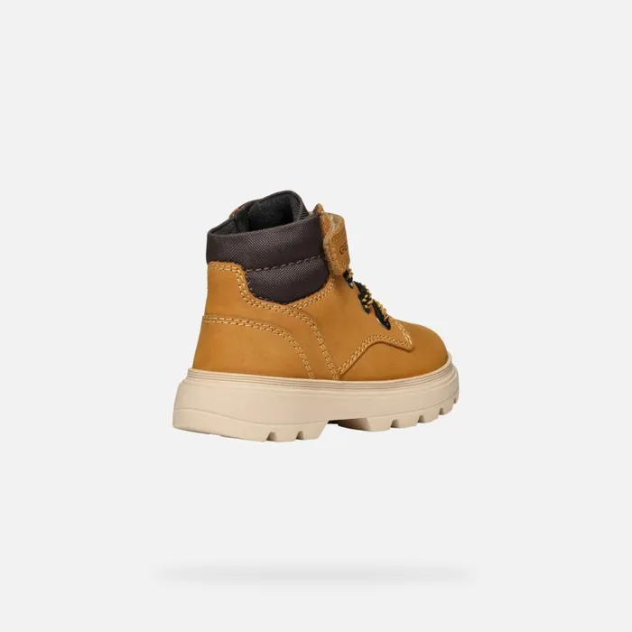 Kids Geox MidCalf Boots KIDDARTAH TODDLER BOY Dark Yellow Mid Calf Boots Dark Yellow