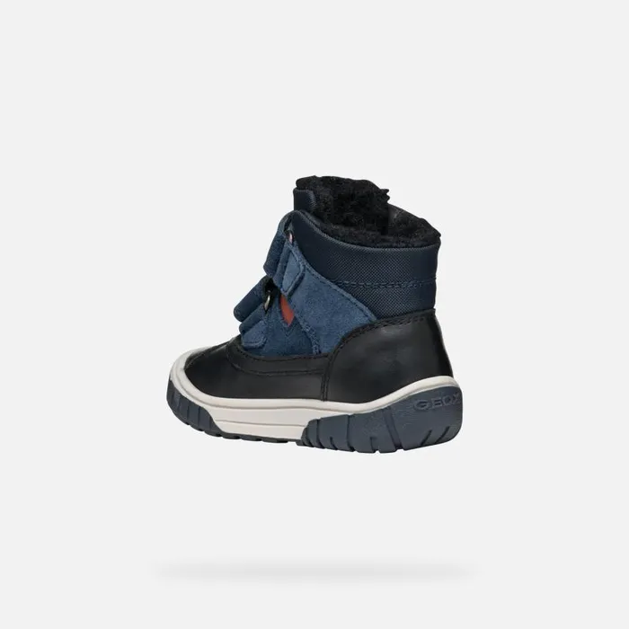 Kids Geox MidCalf Boots OMAR BABY BlackNavy Mid Calf Boots Blacknavy