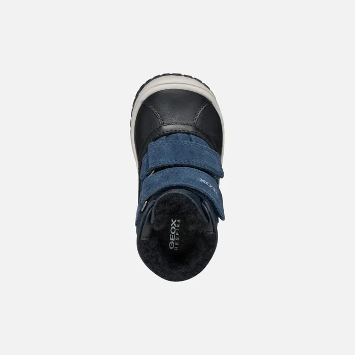 Kids Geox MidCalf Boots OMAR BABY BlackNavy Mid Calf Boots Blacknavy