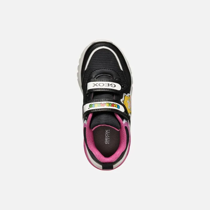Kids Geox Sneakers CIBERDRON JUNIOR BlackFuchsia Nintendo 8211 Supermario Blackfuchsia