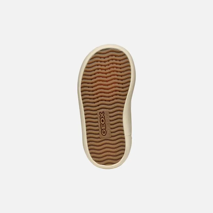 Kids Geox Sneakers GISLI BABY Dark Beige High Top Sneakers Dark Beige