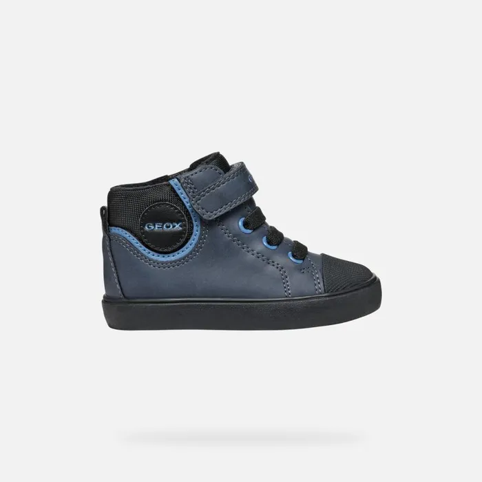 Kids Geox Sneakers GISLI TODDLER BOY NavyLight Blue High Top Sneakers Navylight Blue