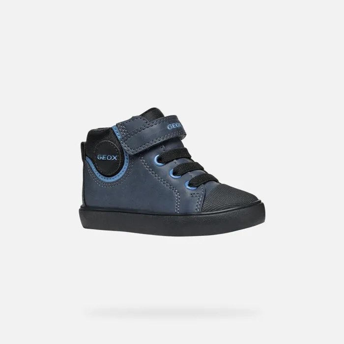 Kids Geox Sneakers GISLI TODDLER BOY NavyLight Blue High Top Sneakers Navylight Blue