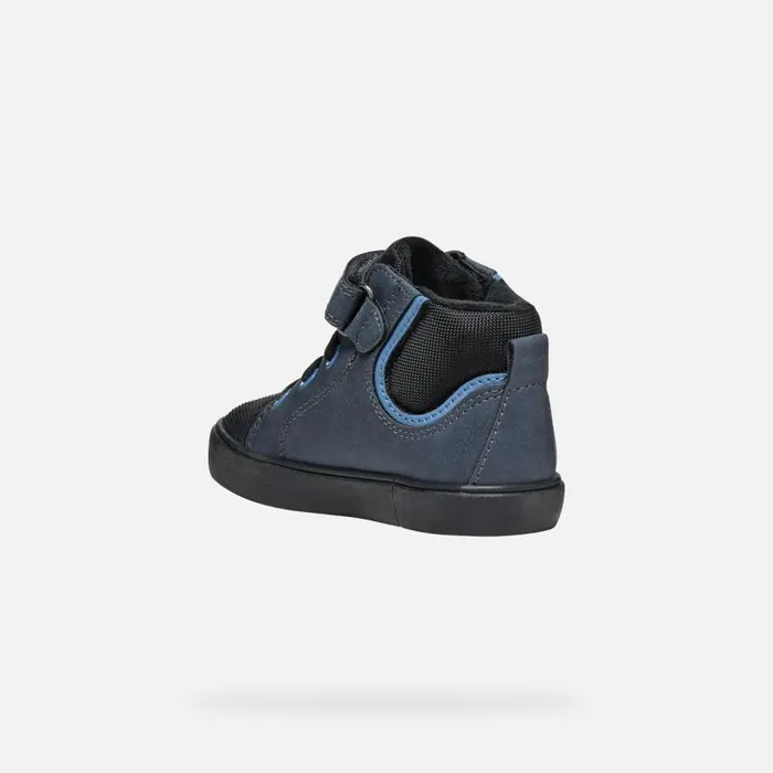 Kids Geox Sneakers GISLI TODDLER BOY NavyLight Blue High Top Sneakers Navylight Blue