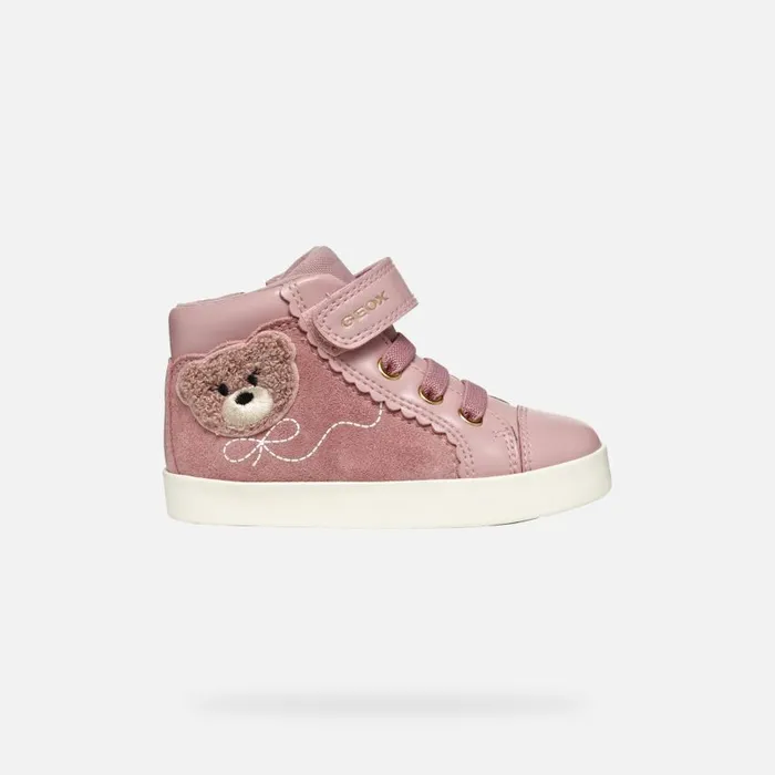 Kids Geox Sneakers KILWI TODDLER GIRL Antique Rose High Top Sneakers Antique Rose
