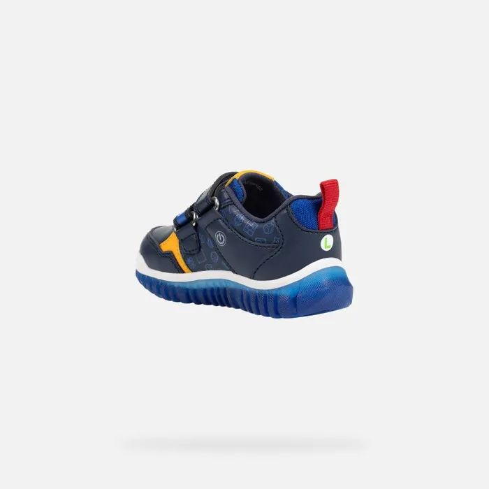 Kids Geox Sneakers LIGHTYLOO BABY NavyRoyal Nintendo 8211 Supermario Navyroyal