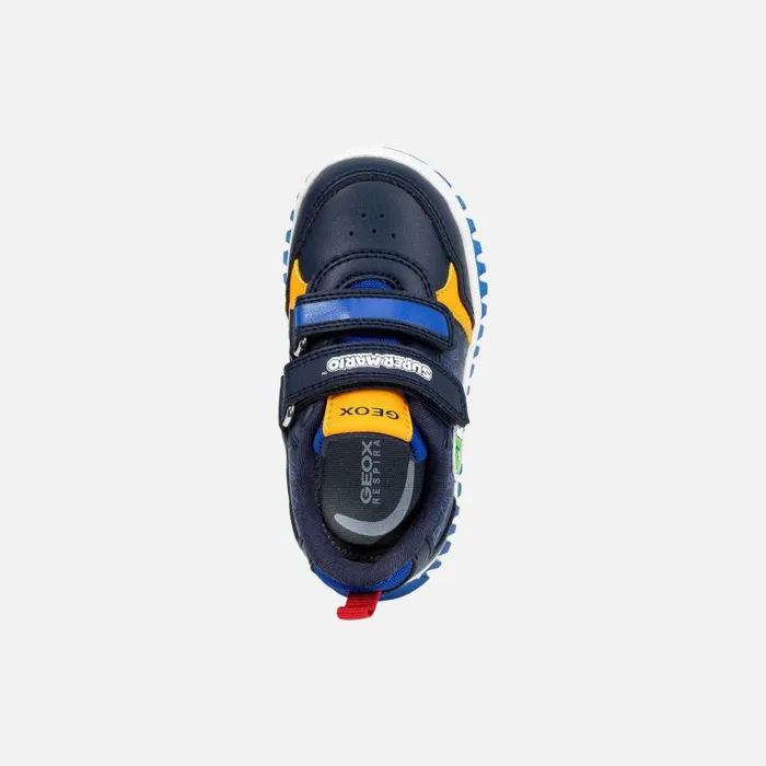 Kids Geox Sneakers LIGHTYLOO BABY NavyRoyal Nintendo 8211 Supermario Navyroyal
