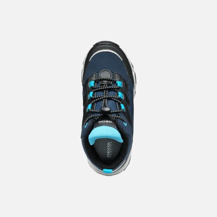 Kids Geox Sneakers MAGNETAR ABX JUNIOR NavyLight Blue Waterproof Trainers Navylight Blue