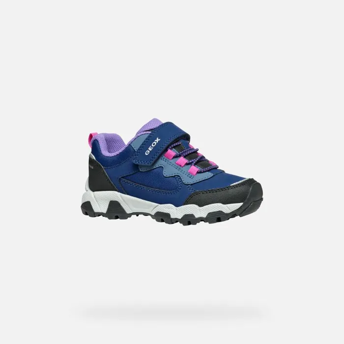 Kids Geox Sneakers MAGNETAR ABX JUNIOR Navy Low Top Sneakers Navy