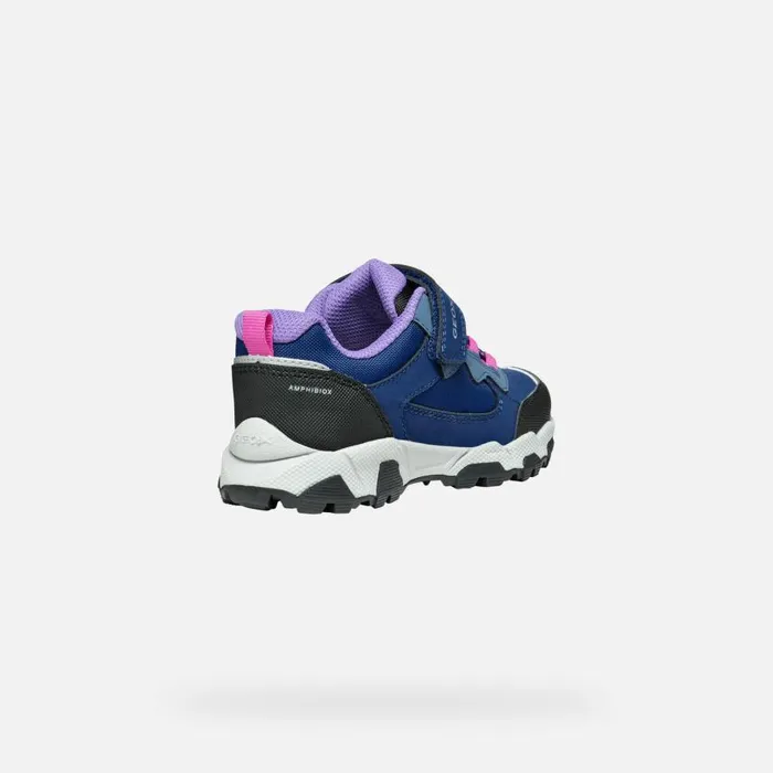 Kids Geox Sneakers MAGNETAR ABX JUNIOR Navy Low Top Sneakers Navy