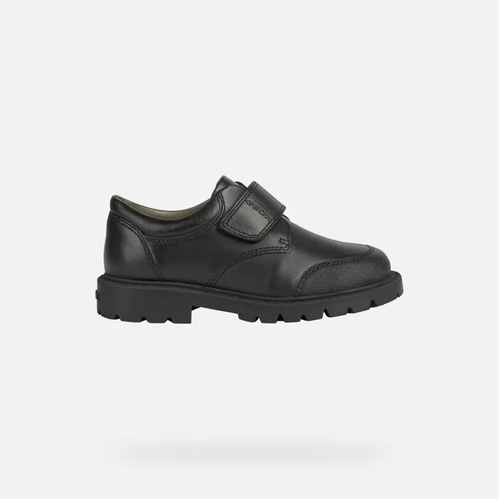 Kids Geox Sneakers SHAYLAX Junior Boy039s Black Velcro Shoes UNIFORM Black