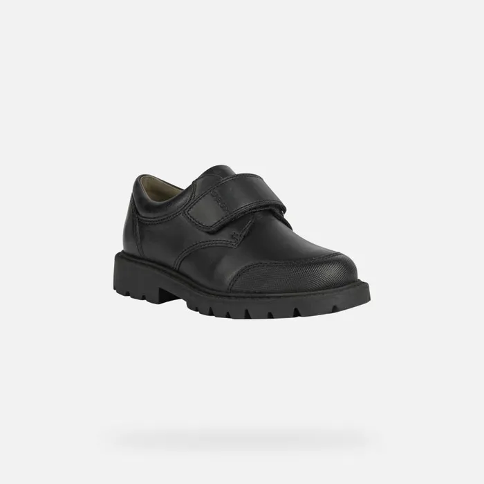 Kids Geox Sneakers SHAYLAX Junior Boy039s Black Velcro Shoes UNIFORM Black