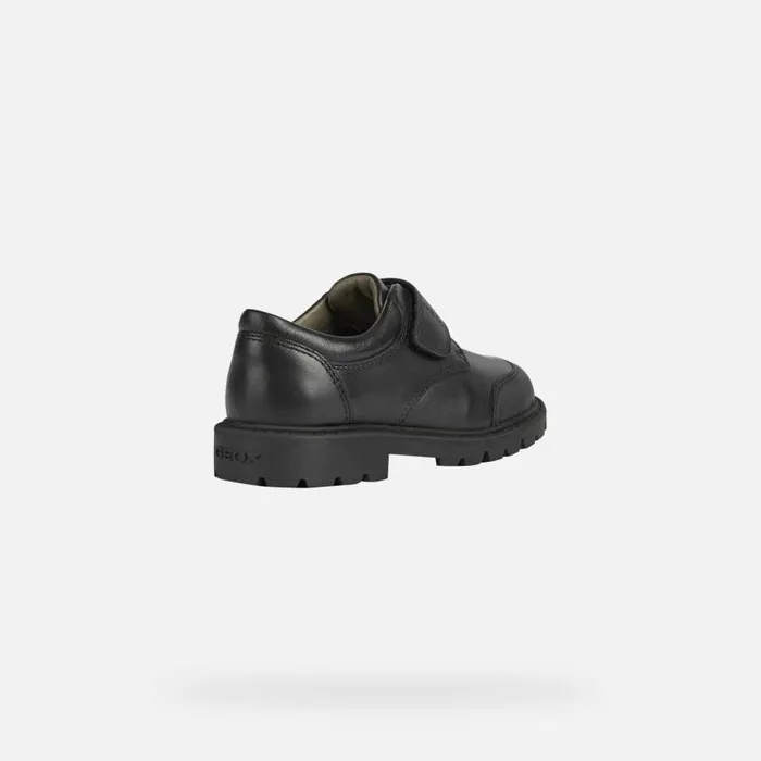 Kids Geox Sneakers SHAYLAX Junior Boy039s Black Velcro Shoes UNIFORM Black