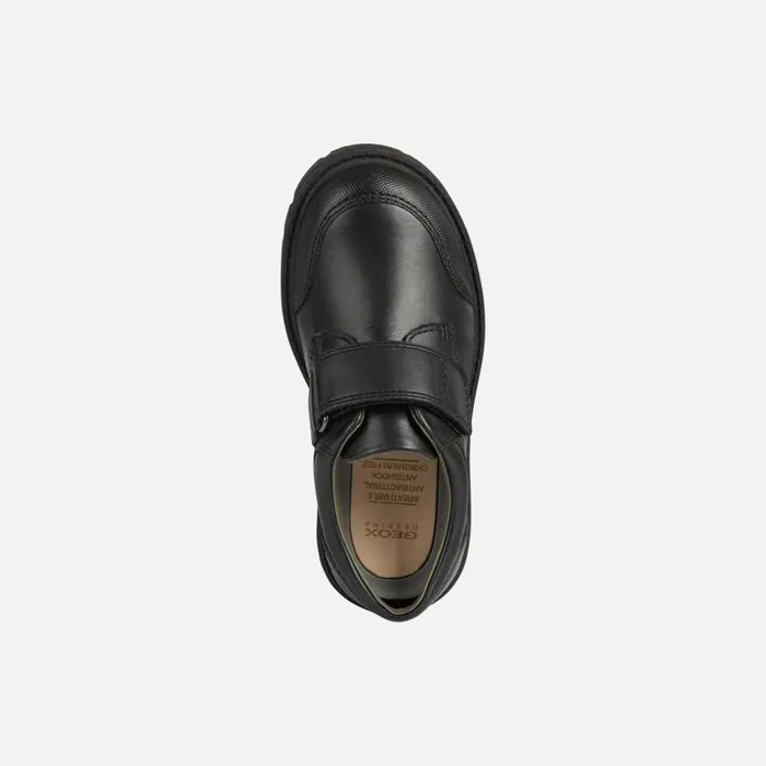 Kids Geox Sneakers SHAYLAX Junior Boy039s Black Velcro Shoes UNIFORM Black