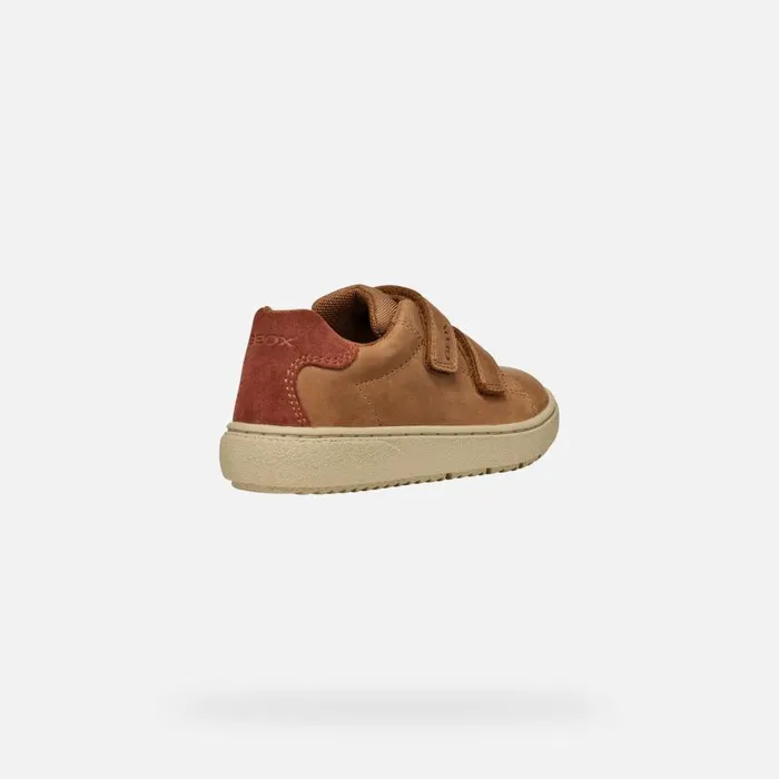 Kids Geox Sneakers THELEVEN BOY Cognac Low Top Sneakers Cognac