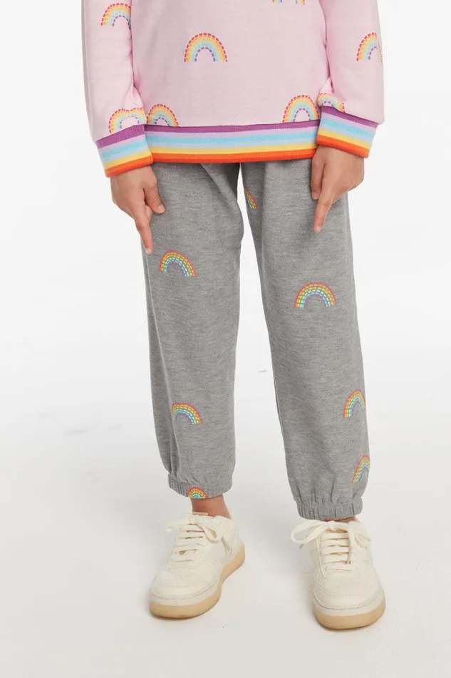Kids Girls Chaser Brand All Over Rainbow Pant