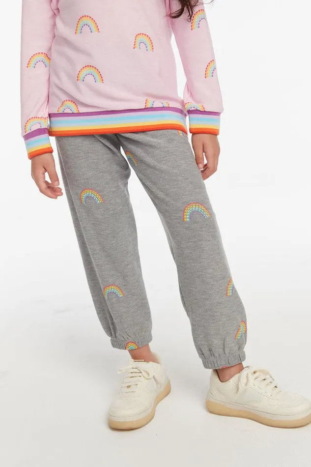 Kids Girls Chaser Brand All Over Rainbow Pant