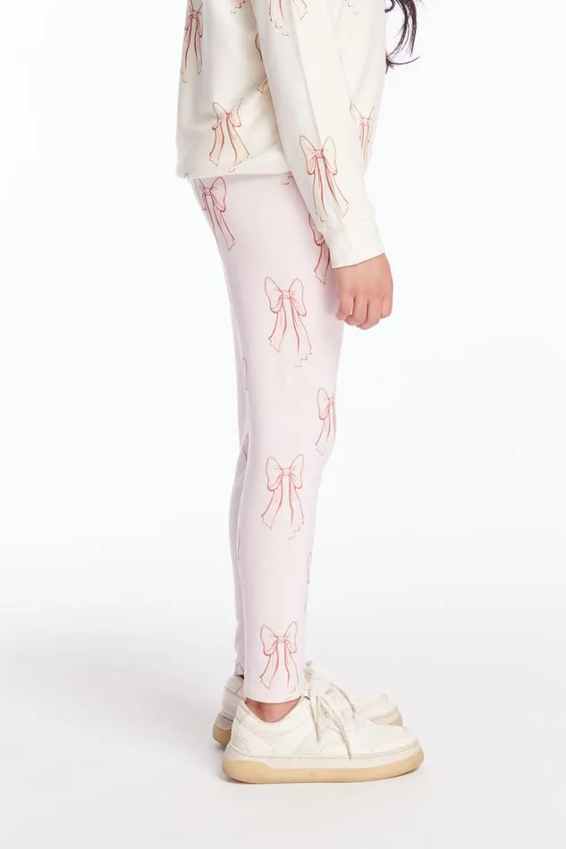 Kids Girls Chaser Brand Allover Bows Pant Girls Classic Legging