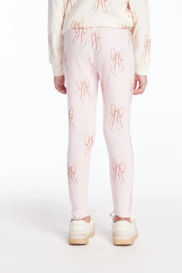 Kids Girls Chaser Brand Allover Bows Pant Girls Classic Legging