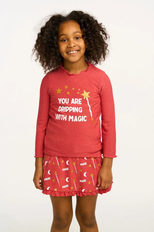Kids Girls Chaser Brand Allover Magic Ruffle Skort