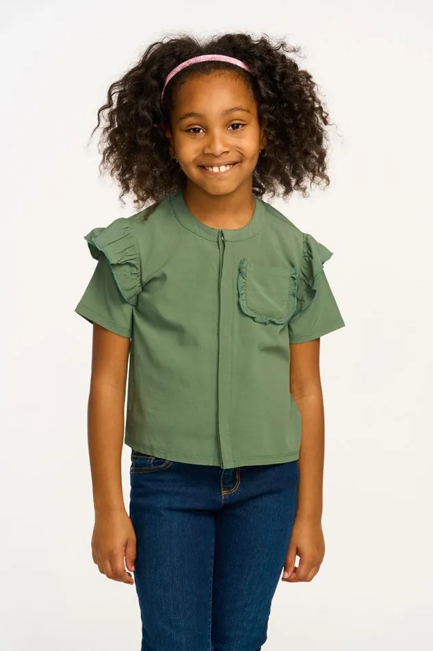 Kids Girls Chaser Brand Anise Dark Forest Ruffle Top