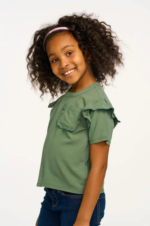 Kids Girls Chaser Brand Anise Dark Forest Ruffle Top