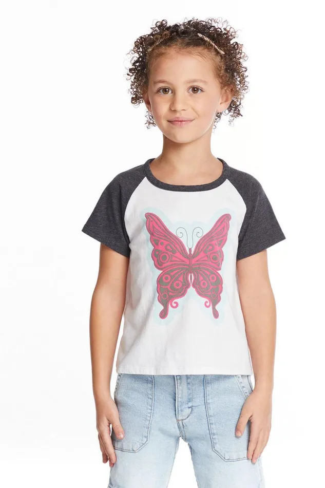 Kids Girls Chaser Brand Butterfly Girls Tee