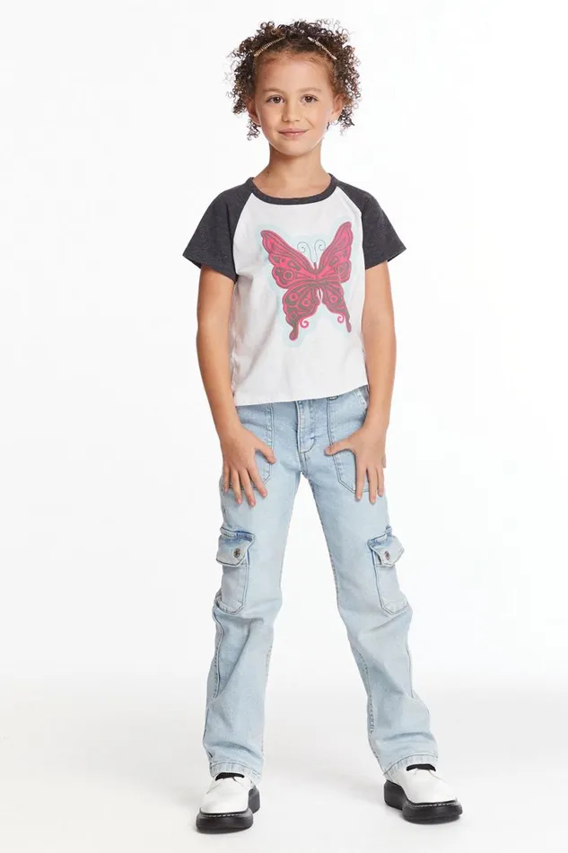 Kids Girls Chaser Brand Butterfly Girls Tee