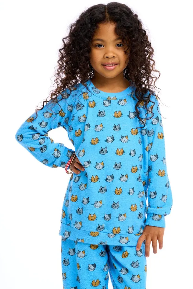 Kids Girls Chaser Brand Cat Pullover