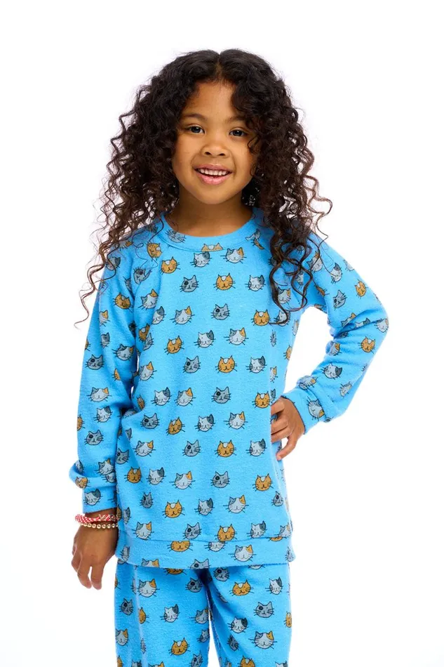 Kids Girls Chaser Brand Cat Pullover