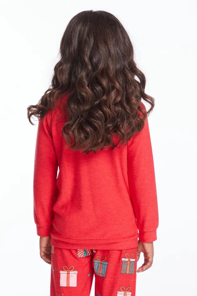 Kids Girls Chaser Brand Christmas Tree Girls Pullover