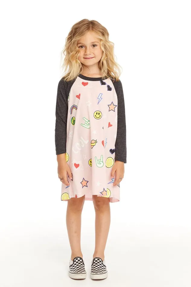 Kids Girls Chaser Brand Cool Icons Dress