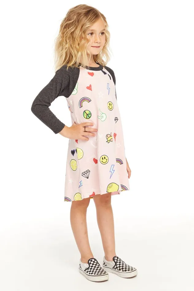 Kids Girls Chaser Brand Cool Icons Dress