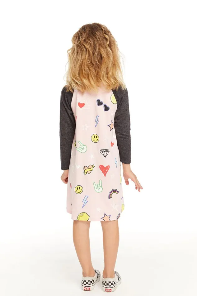 Kids Girls Chaser Brand Cool Icons Dress