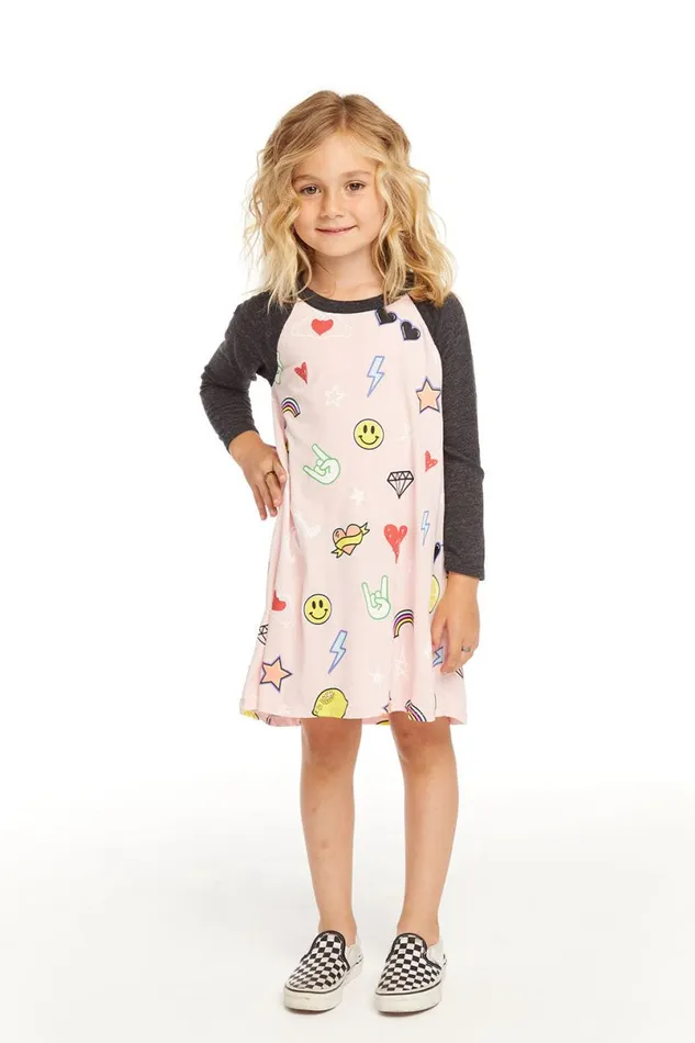 Kids Girls Chaser Brand Cool Icons Dress