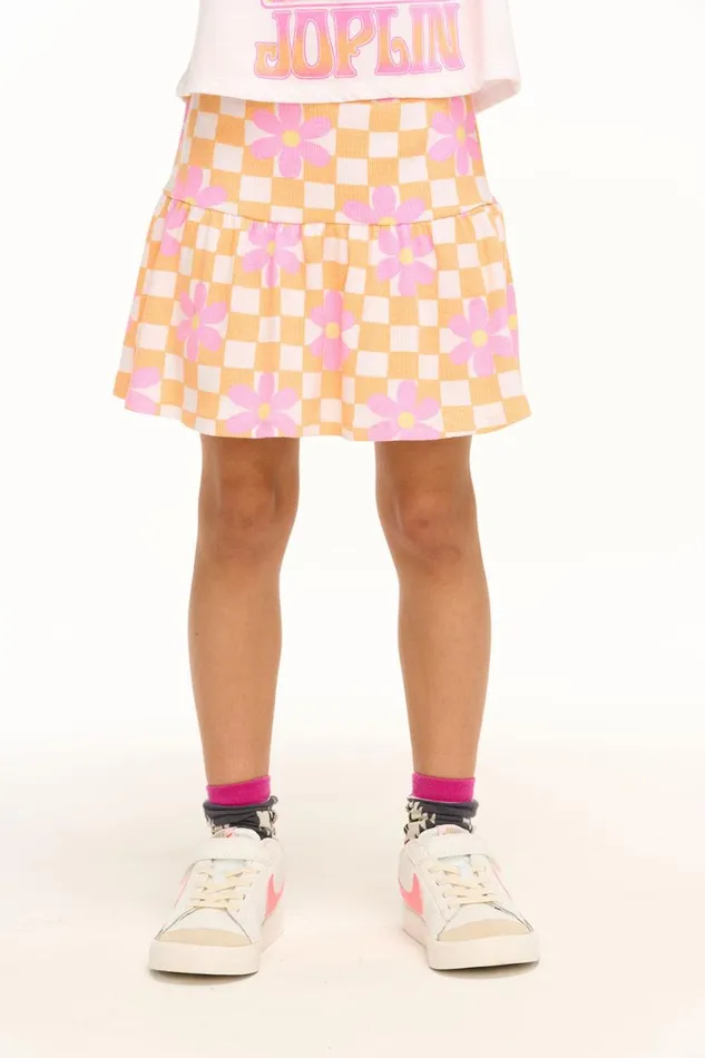 Kids Girls Chaser Brand Daisy Check Skirt