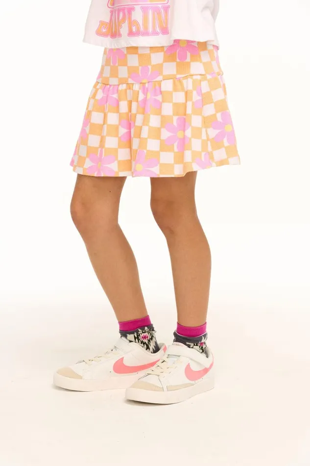 Kids Girls Chaser Brand Daisy Check Skirt