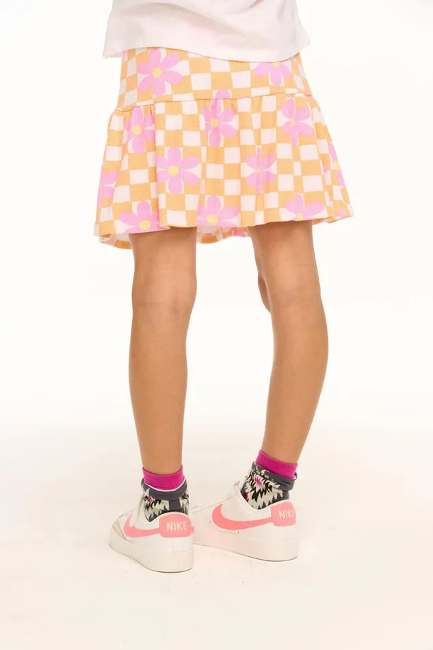 Kids Girls Chaser Brand Daisy Check Skirt