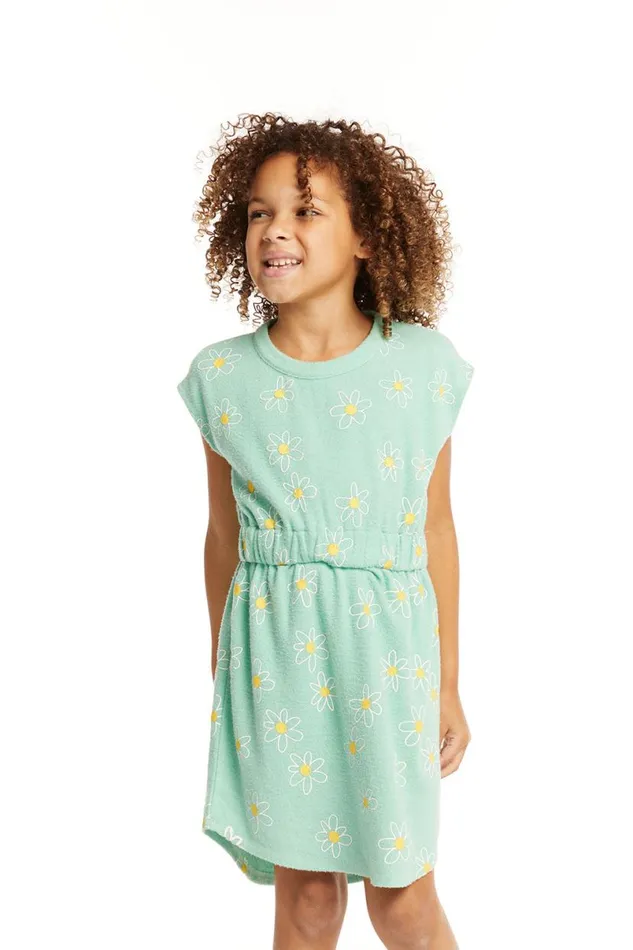Kids Girls Chaser Brand Daisy Print 8211 Neptune Green