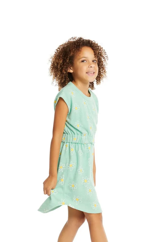 Kids Girls Chaser Brand Daisy Print 8211 Neptune Green